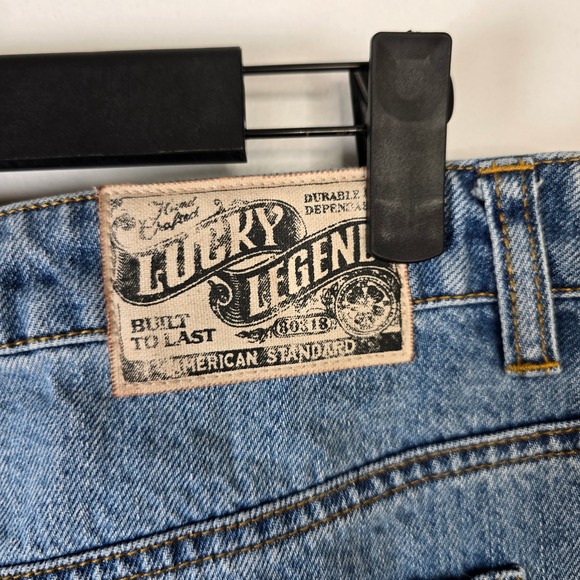 Lucky Legend Western Mini Skirt‎ Size 4/27 Denim Light Wash Turquoise Accents - Picture 4 of 8